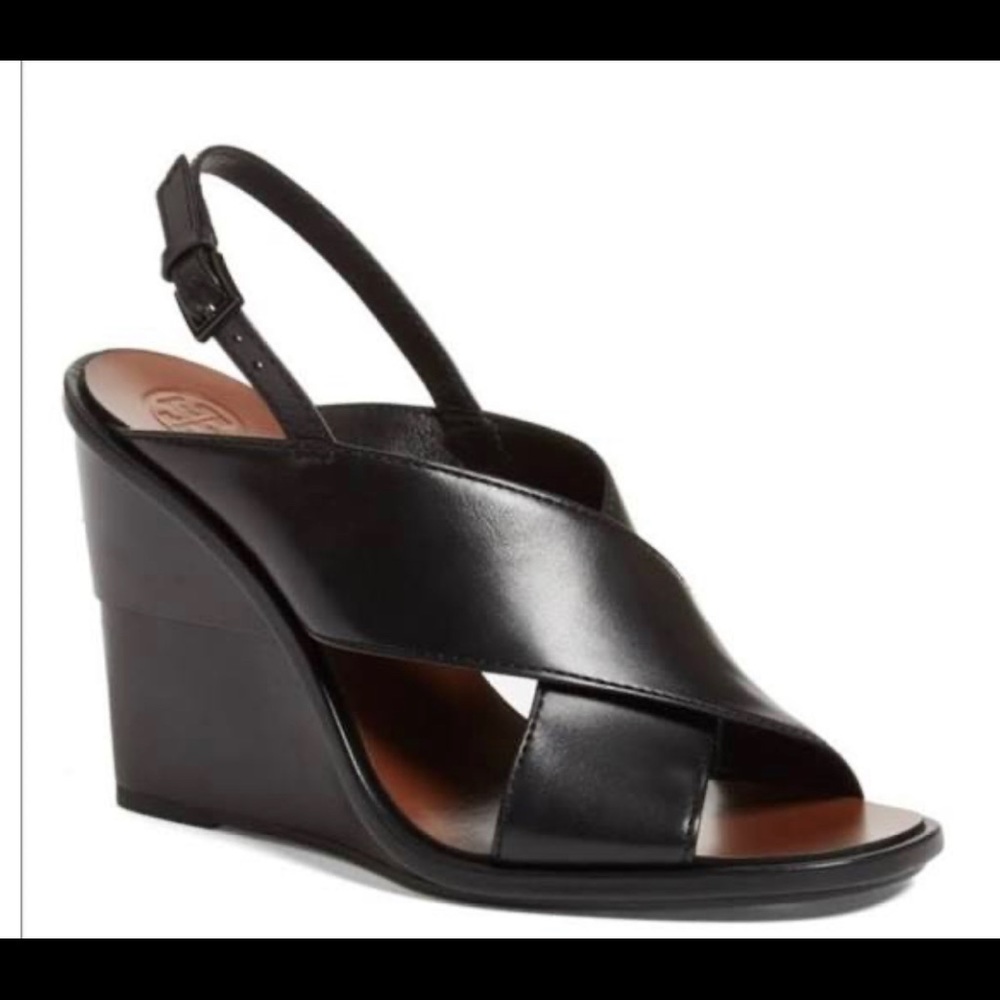 Tory Burch Gabrielle  Slingback Wedge Size 7.5